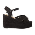 thumbnail image 2 of Sandalia De Plataforma Petra Con Yute Natural Negro Con Látigo Ajustable Para Mujer, 2 of 5