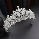 thumbnail image 2 of Zhuge Tiara de boda para novia, diadema de princesa, corona de novia, joyería para el cabello con diamantes de imitación de cristal, decoración para novia, cumpleaños, graduación, boda (plateada), 2 of 5
