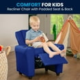 thumbnail image 6 of Flash Furniture Vana Contemporary Blue Vinyl Kids Recliner with Cup Holder and Headrest, 6 of 14