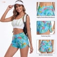 thumbnail image 2 of RELLECIGA Women's Turquoise Floral High Waisted Swim Shorts Swim Board Shorts for Women Size S, 2 of 9