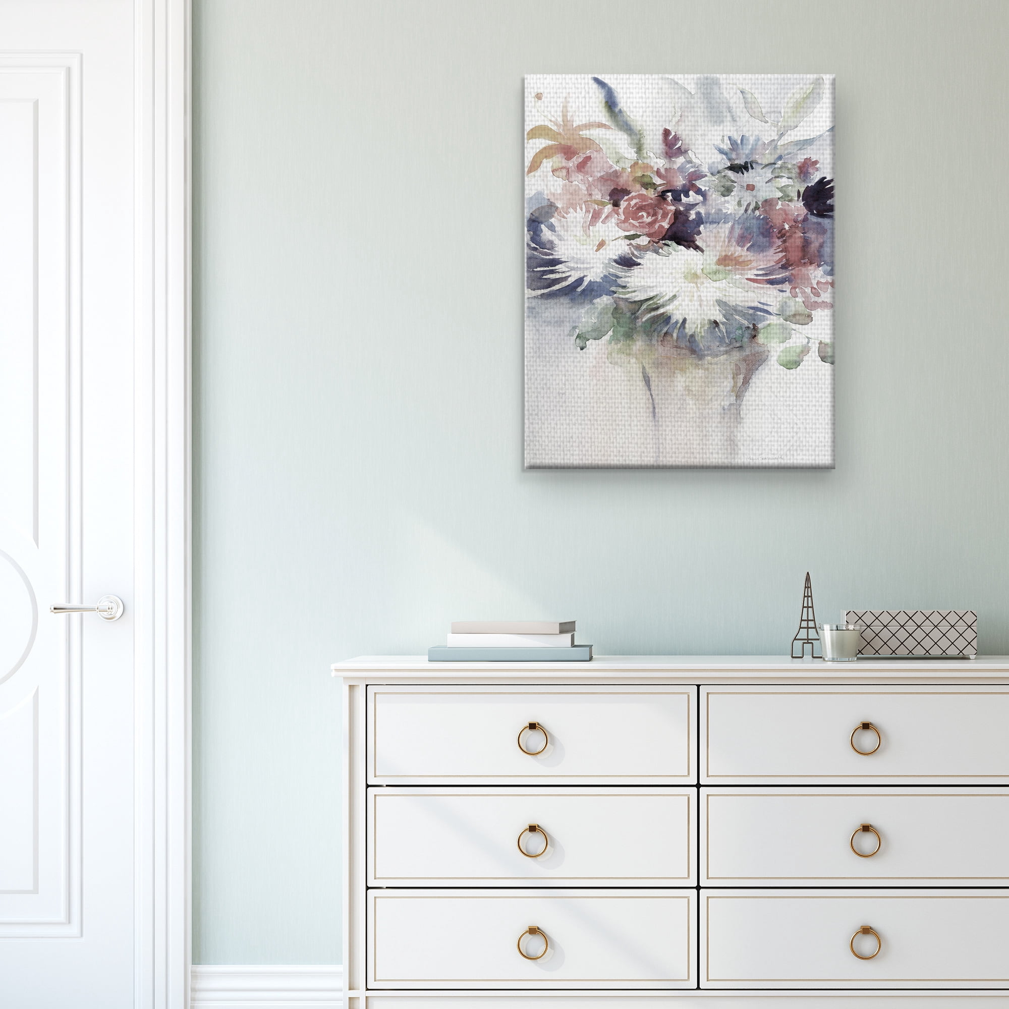 Masterpiece Art Gallery Impromptu Flower Bouquet Part I Soft by Theresa Troise Heide Canvas Art Print 22" x 28"