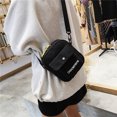 thumbnail image 1 of Bolso de hombro para mujer bandolera pequeña de lona de Color Likrtyny sólido multifuncional con forma cuadrada para teléfono móvil, 1 of 7