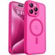 thumbnail image 1 of Funda Magnética para iPhone 15 Pro de 6.1", Compatible con Magsafe, Cubierta Mate a Prueba de Golpes - Rosa Intenso, 1 of 7