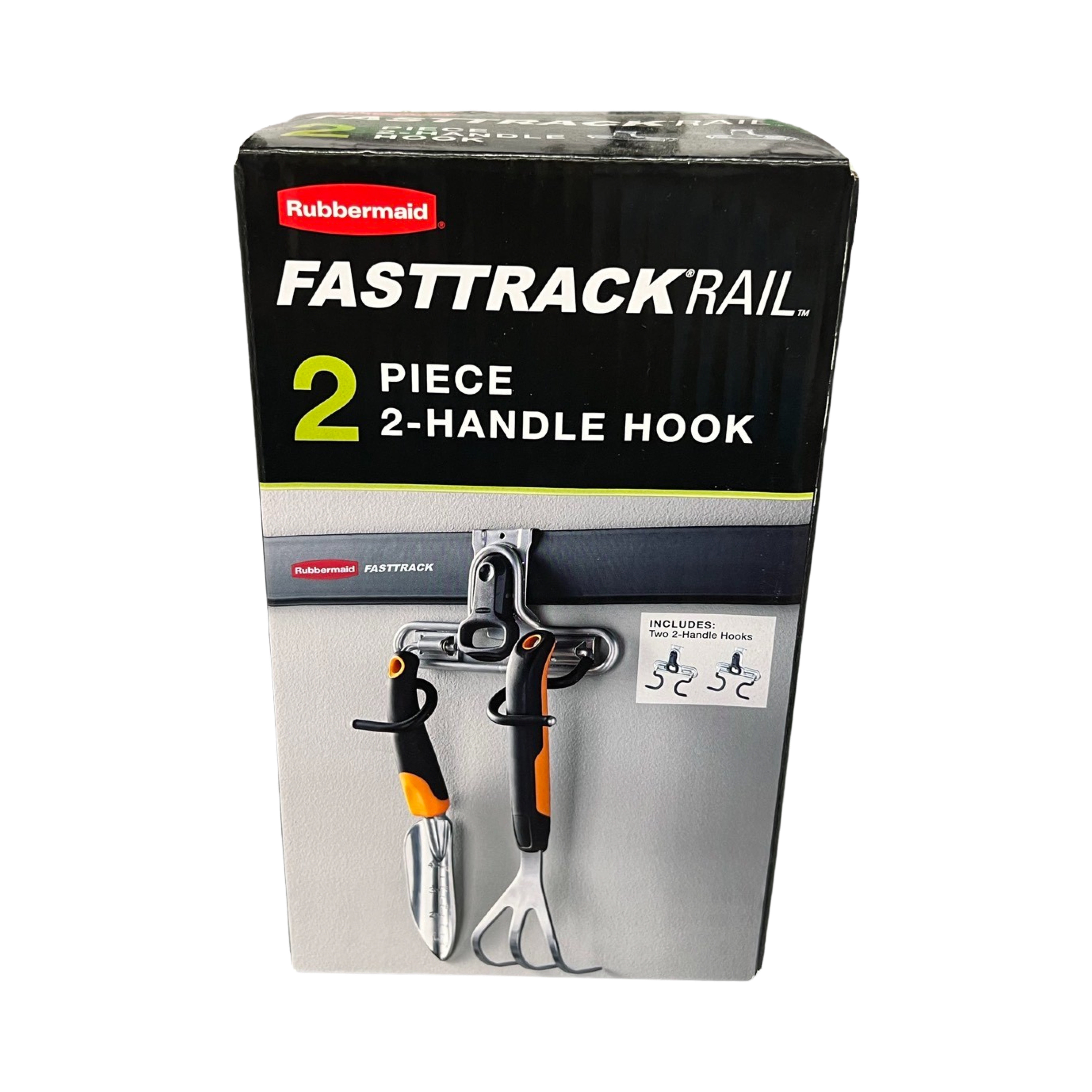 Rubbermaid FastTrack Wall S Hook 2 Handle Tool Storage Organizer