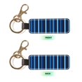 thumbnail image 4 of Keychain 6×3.1×1inpu Leather With Delicate Touch And Strong Recognition Is Used For Daily Travel, Work And Picnic Deepskyblue Stripe_1, 4 of 8