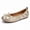 Light Gold, variant on Women Ballet Flats Elastic Round Toe Bow Foldable Dance Shoes Comfort Casual