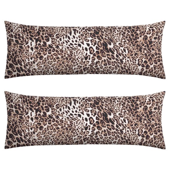 Polka Dot Leopard Body Pillow Case 20x54 - Unique Print Long Pillow Cover with Invisible Zipper - Fashion Cheetah Pattern Soft Pillowcase - Stretchy Machine Washable Bedding