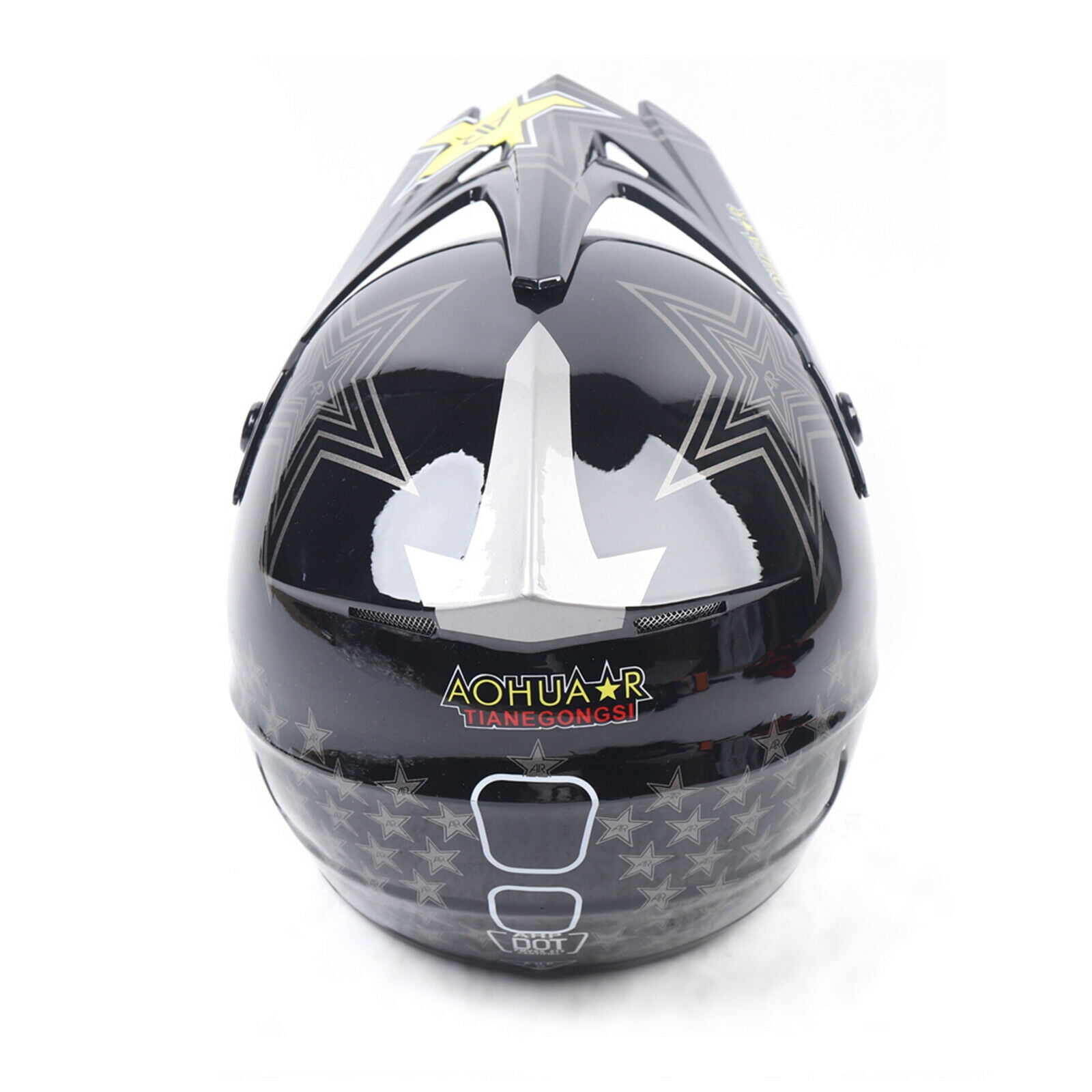 DOT Youth Helmet Adult Motorcycle Full Face Offroad Dirt Bike ATV Black + Gloves Protect Head Safety