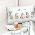 thumbnail image 4 of Honeii Summer Gnome Print Pillow Cases,Plush Throw Pillow Covers,Decorative Pillowcase for Sofa, Couch, Living Room-20"x30", 4 of 6
