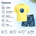 thumbnail image 5 of Big Chill Boys UPF 50+ Rash Guard & Swim Trunks 2-Piece Swimwear Set, Size 4-14, 5 of 6