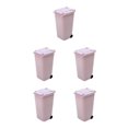 thumbnail image 3 of Transemion Plastic Waste Bins With Lid - Durable And Practical Suitable For All Ages Small And Exquisite light pink 5Set, 3 of 6
