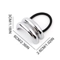 thumbnail image 4 of Corbata Metal para El Mujer Coleta Doble (plata), 4 of 4
