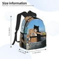 thumbnail image 3 of Lafuoo Two Brave Cats Are Floating On The Sea Iceberg Pattern Casual Backpack, Large Capacity Adjustable Shoulder Strap Computer Backpack, Unisex, Suitable for Campus, Business,Travel-One Size, 3 of 6