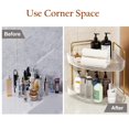 thumbnail image 4 of Organizador de mostrador de baño Artcochan Corner de 2 niveles, transparente, 4 of 6