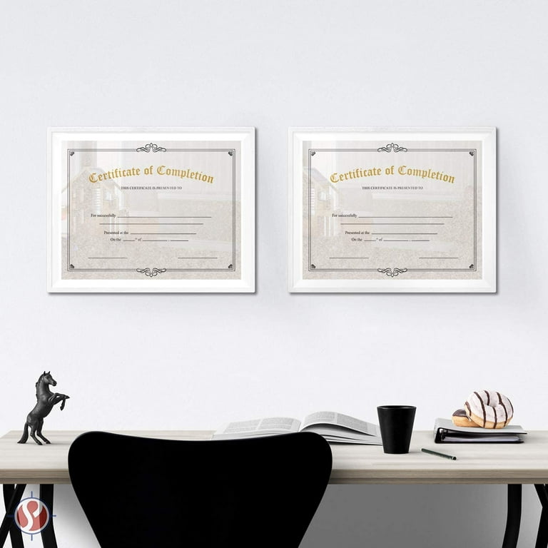  Blank Parchment Certificate Paper for Awards - Works with  Inkjet/Laser Printers - Measures 8 1/2 x 11 - Gold Border - 100 Sheet  Pack : Office Products