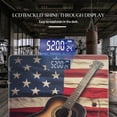 thumbnail image 3 of High Precision Body Weight Scale Smart Bathroom Scales with Large LCD Display(400lbs),Decorative for Bedroom-Acoustic Guitar And American Flag On Wooden Table, 3 of 4