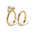thumbnail image 2 of PalmBeach Jewelry 2 TCW Marquise Cubic Zirconia 14k Yellow Gold-Plated Bridal Ring Set, 2 of 5