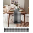 thumbnail image 6 of Table Runner Dresser Scarf 16 x 72 Inch Checkered Art Abstract Gary Plaid Stars Decor Table Runners Non-Slip Heat Kitchen Dining Table Decor for Indoor Outdoor Home Party Decoration, 6 of 7