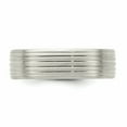 thumbnail image 3 of Sterling Silver 6mm Brushed Flat Grooved Fancy Band Size 10 QWB118B, 3 of 5