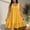 Yellow, variant on SMihono Baby Doll Dresses Women Casual Plain Crewneck Sleeveless Dress Plus Size Summer Ruffle Hem Flowy Beach Sundress Gray XL