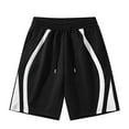 thumbnail image 1 of pstuiky Pantalones cortos de gimnasio para hombre, Pantalones cortos deportivos casuales de moda para hombre, holgados, con bolsillos y cordón Pantalones cortos cargo, 1 of 5