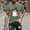 Army Green#11, variant on Handshe Men's Halloween Themed Round Neck Short Sleeve T-Shirt - Trendy Top