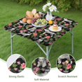 thumbnail image 4 of Schnauzer with Pioneer Flower Square Fitted Tablecloth with Elastic Edge,Square Table Cover,Washable Elastic Table Cover for Home Kitchen Party Decor 34"x34", 4 of 6