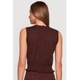 thumbnail image 4 of Women's Almost Famous Heart Textured Knit Button Front Vest, 4 of 4