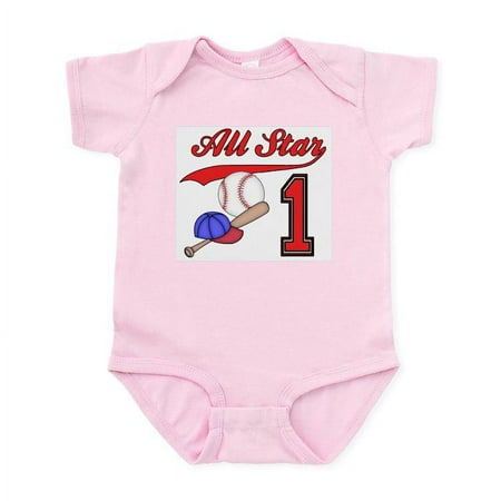 

CafePress - Allstar Baseball First Birthday Infant Bodysuit - Baby Light Bodysuit Size Newborn - 24 Months