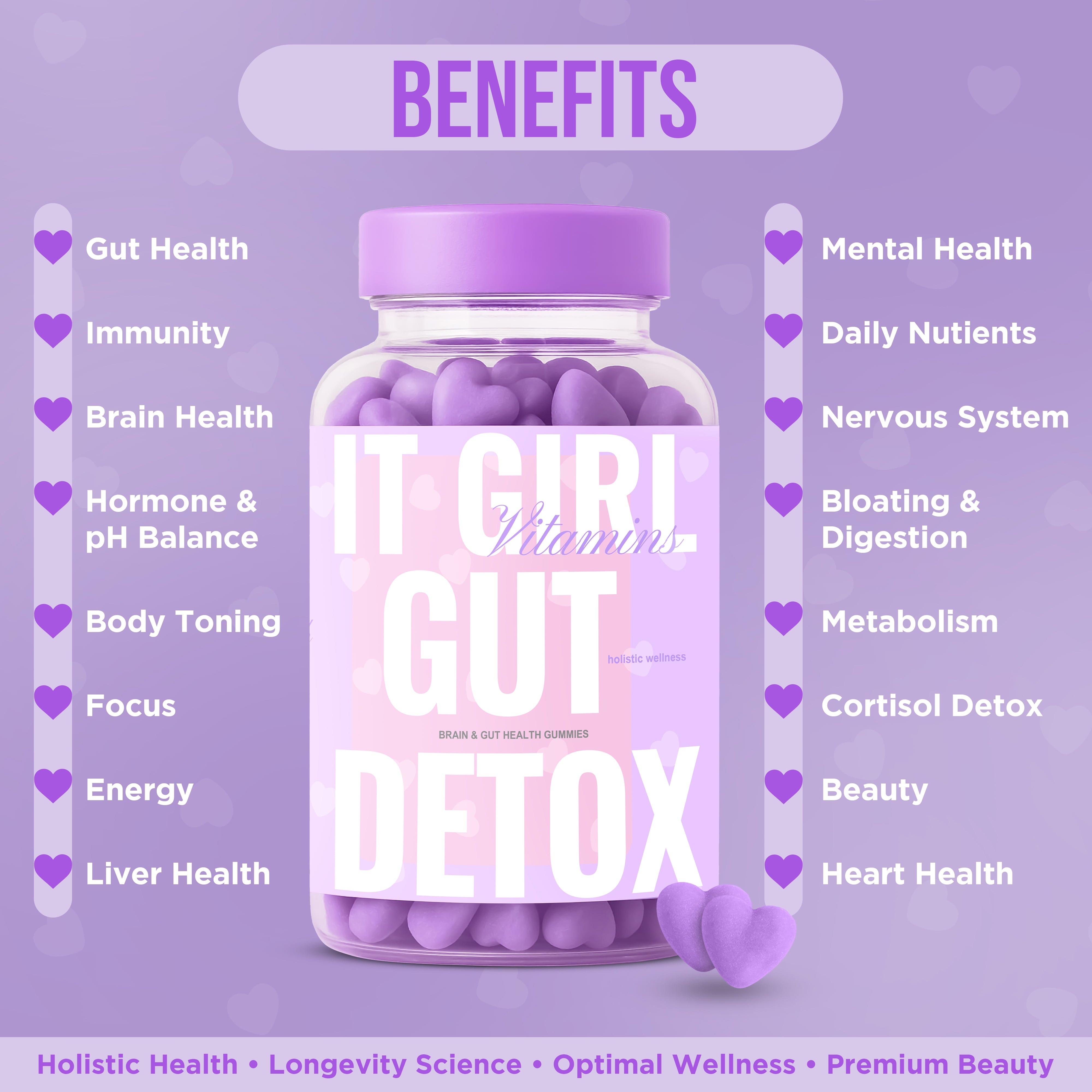 Daily Gut Health Gummies, Women's Multi-Vitamins & Superfoods + Natural Organic Detox, Digestive Enzymes, Probiotics 6 Billion CFUs, Debloat, Metabolism, Immunity, Vegan Wellness, 60 Count