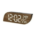 thumbnail image 3 of KER Modern Geometric Wall Clock Silent Non Ticking Battery Operated LED Display Stylish Home, 3 of 5