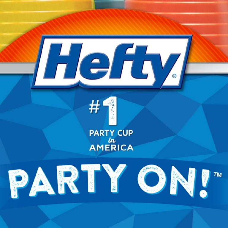 Hefty Mint Green Disposable Party On Plastic Cups, 18 oz, 50 Count 