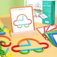 thumbnail image 4 of Education Sticks Toy， Quick Thinking Puzzle Wooden Sticks And Rings Puzzle Game Mint Green, 4 of 8