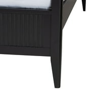 Baxton Studio Primrose Mid-Century Canopy Bed, King, Black