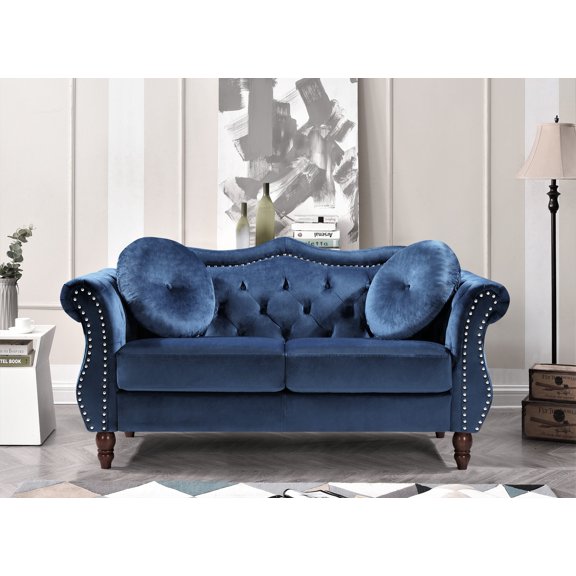 Tommy Chesterfield Velvet Loveseat