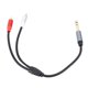 thumbnail image 5 of Divisor de cable y de 6.35 mm macho a macho, cable estéro de 6.35 mm macho a macho 11.8 Pulgadas, Sonido Transparente de Larga duració, Duradera, 5 of 7