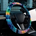 thumbnail image 6 of Tie Dye 14.5 Inch Printing PVC Leather Car Wheel Cover Steering Wheel Covers Auto Accessories, 6 of 6