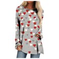 thumbnail image 2 of Qertyioot Cadeau de la Saint-Valentin! Blouse Décontractée à Manches Longues et Col Rond pour Femmes, Imprimé St. Patrick, 2 of 5