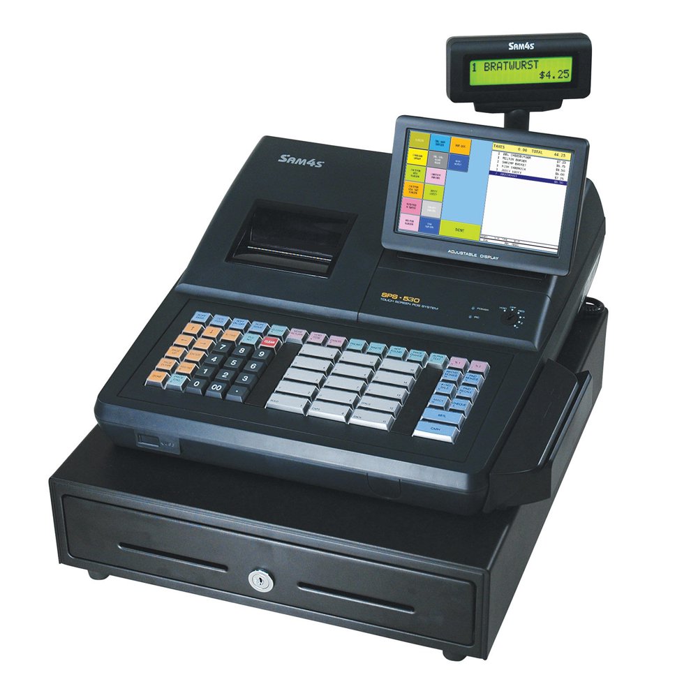New SAM4S SPS530 RT 7" Touch Screen Hybrid POS Cash Register w