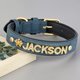 thumbnail image 1 of Custom Leather Dog Collar Personalized Dogs Name Collars Bling Rhinestone Pet Necklace DIY Name Free Bone Paw Heart Charm ShopWise Round, 1 of 10
