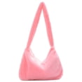 thumbnail image 1 of Bolso Bolso de mano con diseño de flores de felpa para mujer, bandolera grande de invierno para mujer (rosa), 1 of 2
