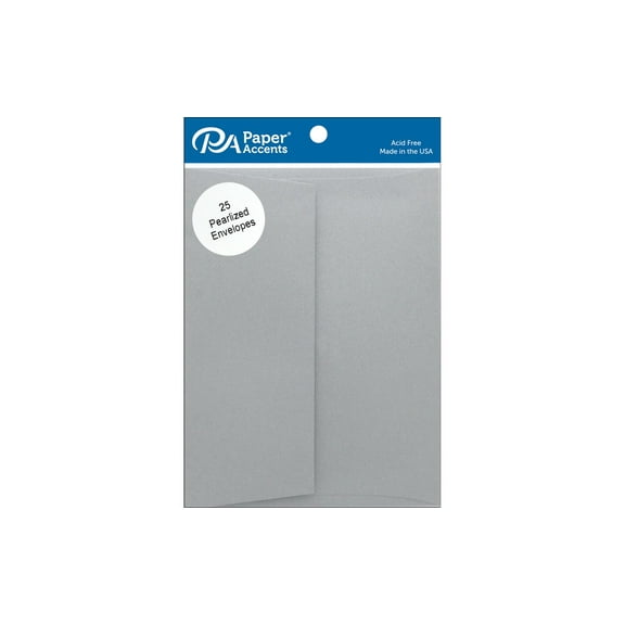 Paper Accents Envelope 4.38"x 5.75" Pearlized Nickel 25pc