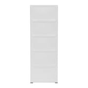Plastic Drawers Storage Cabinet Dresser Bedside Table Stackable Vertical Clothes Organizer for Hallway Entryway Home Bedrooom Furniture White