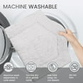 thumbnail image 2 of HOME WEAVERS Waterford Collection Bathroom Rug 100% Cotton Tufted Bath Rug, Soft and Absorbent Bath Rugs, Non-Slip Bath Mats, Machine Washable bath rugs for Bathroom, 17"x24" Rectangle, Light Gray, 2 of 5