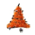 thumbnail image 6 of Halloween Witch Hat 1pc Orange Furry with Black Bat Decor Spooky Funny Hat for Halloween Theme Party Home Gathering Indoor Outdoor Holiday Decoration, 6 of 7