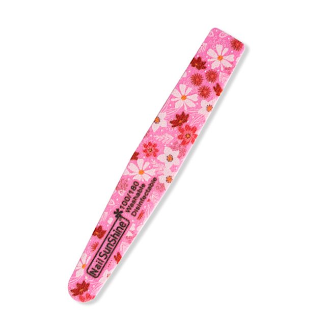 Nail File Professional Double-sided Rhombus Print Nail Art Sanding Files Buffing Curve Manicure Tools for Salon