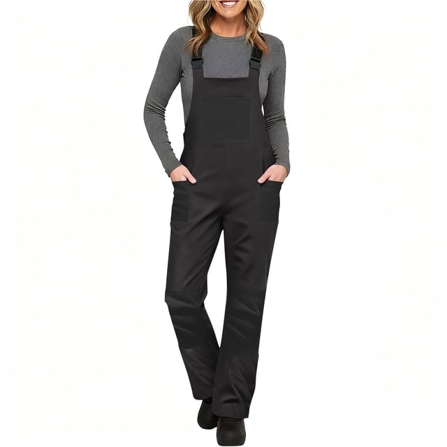 Salopettes de Neige pour Femmes, Combinaison de Ski Isolée avec Protection Coupe-Vent