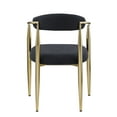 thumbnail image 5 of Woker Dining Chairs Set of 2, Mid-Century Modern Dining Chairs, Kitchen Dining Room Chairs, Round Boucle Backrest Sherpa Dining Chair with Black Metal Legs, 5 of 5