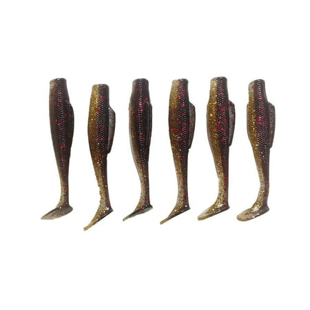 High Quality Soft Plastic Paddle Tail Swimbait For Bass Fishing 6Pcs 6 7Cm 2 3G