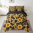 thumbnail image 2 of Erosebridal Chic Sunflower Bedding Queen Size, Brown Cheetah Print Bed in a Bag Queen size, Leopard Print Decor, Reversible 7pcs, 2 of 5